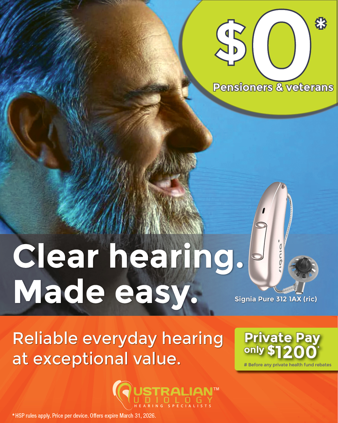 Signia Pure 312 1AX (RIC)